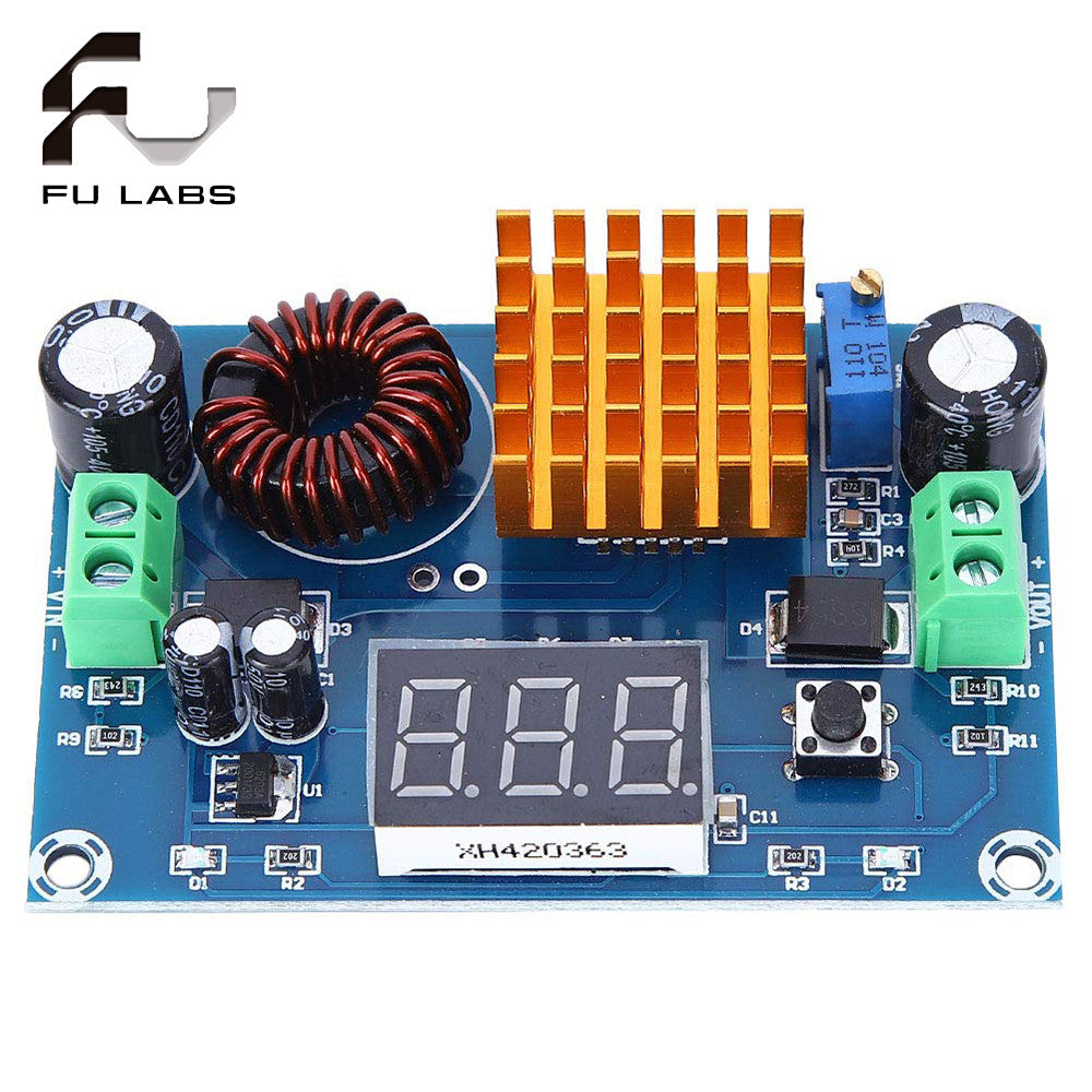 XH-M411 DC 4V-35V to DC 5V-45V Boost Module Digital Voltmeter DC-DC Step Up Module Boost Converter Board 5A Power Adjustable for Voltage