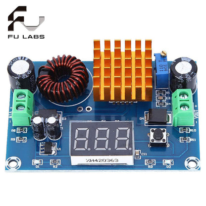 XH-M411 DC 4V-35V to DC 5V-45V Boost Module Digital Voltmeter DC-DC Step Up Module Boost Converter Board 5A Power Adjustable for Voltage