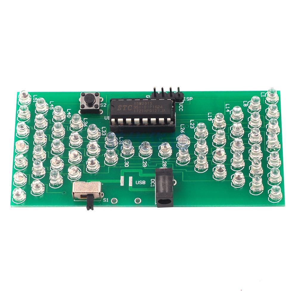 Fulabs Electronic Hourglass DIY Kit Funny Electric Production Kits Precise With LED Lamps Double Layer PCB Board 84*40mm