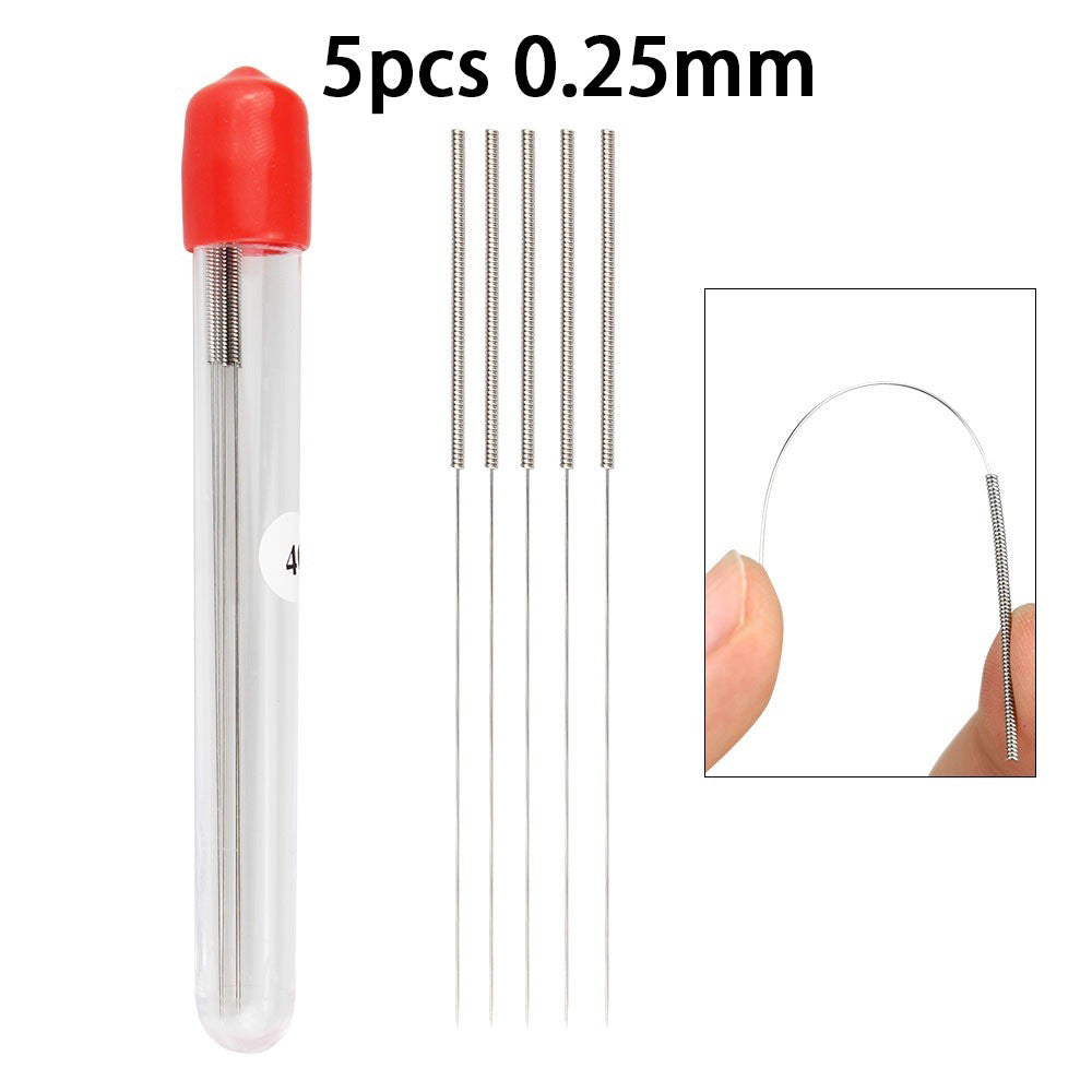 Fulabs 5Pcs Stainless Steel Cleaning Needle 0.15mm 0.25mm 0.3mm 0.35mm 0.4mm Part Drill For V6 Nozzle 3D Printers Parts