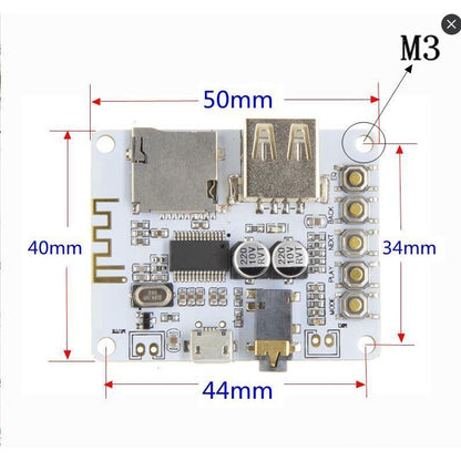 Bluetooth Audio Receiver board with USB TF card Slot decoding playback output A7-004 5V 2.1 Wireless Stereo Music Module