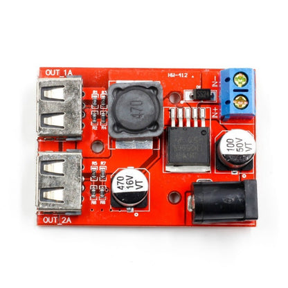 LM2596 Dual USB DC-DC 9V 12V 24V 36V to 5V 3A Step Down Buck Converter Board Car Charger Solar Power Supply Module