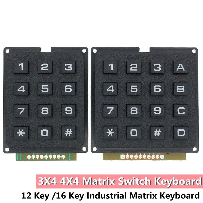 3*4 4*4 Matrix Switch Keyboard Keypad Array Module Abs Plastic Keys 4X4 3X4 12 16 Key B