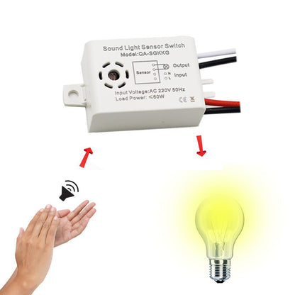 Auto On Off Intelligent Switch Delay 220V Module Detector Sound Voice Sensor Light Street Lighting Activated Switch