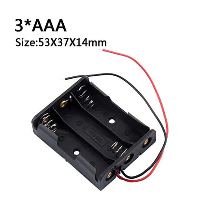 AAA Size 1/2/3/4 Slot Battery Holder Storage Box Case with Wire Lead