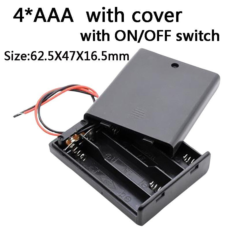 AAA Size 1/2/3/4 Slot Battery Holder Storage Box Case with Wire Lead
