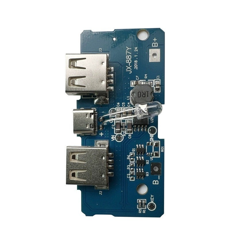18650 Dual Micro USB 3.7V to 5V 2A Boost Mobile Power Bank DIY 18650 Lithium Battery Charger PCB Board Step Up Module With Led