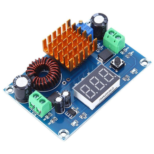 XH-M411 DC 4V-35V to DC 5V-45V Boost Module Digital Voltmeter DC-DC Step Up Module Boost Converter Board 5A Power Adjustable for Voltage