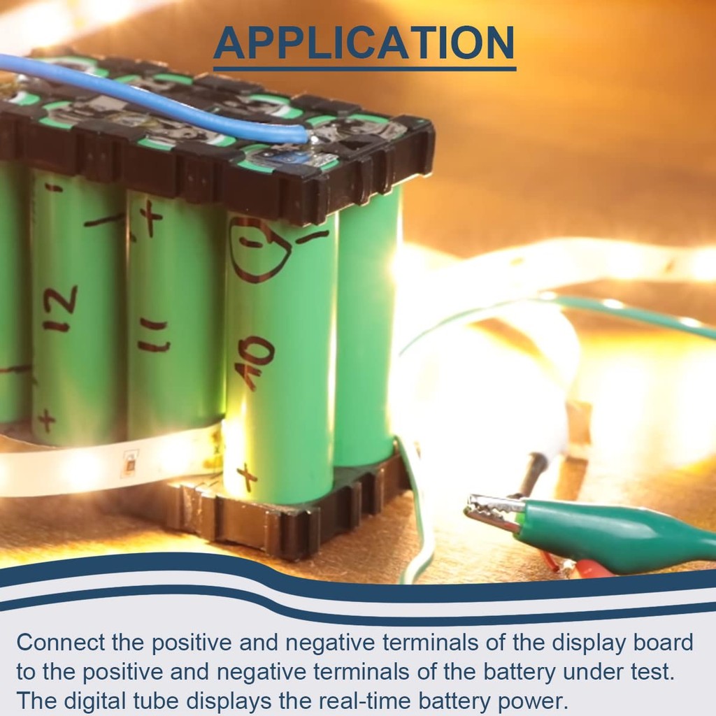 1/2/3/4/5/6/7/8S Lithium Battery Capacity Indicator Module Blue Green Display Electric Vehicle Battery Power Tester 3.7V Li-ion