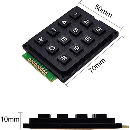 3*4 4*4 Matrix Switch Keyboard Keypad Array Module Abs Plastic Keys 4X4 3X4 12 16 Key B