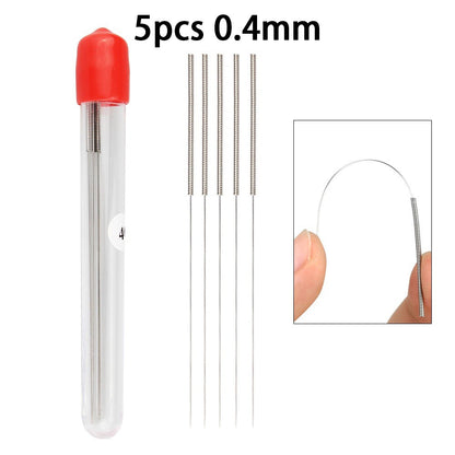 Fulabs 5Pcs Stainless Steel Cleaning Needle 0.15mm 0.25mm 0.3mm 0.35mm 0.4mm Part Drill For V6 Nozzle 3D Printers Parts
