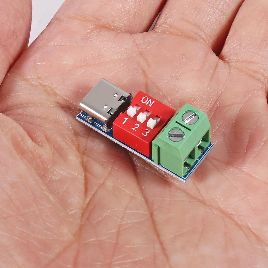 PDSink PD Decoy PD Fast Charging Test Board Adjustable Voltages 5V-20V Dial-code Adjustment Charge Connector