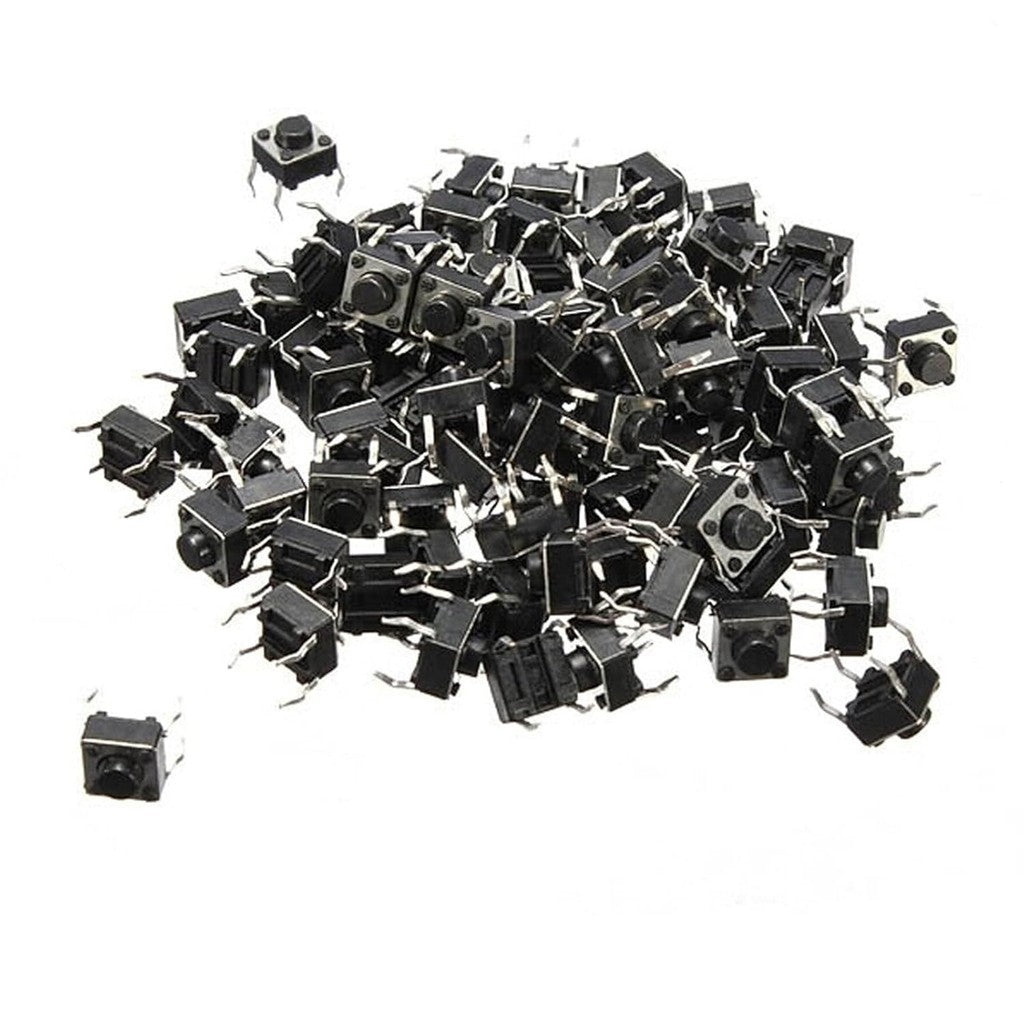 100pcs button Touch switch 6*6*5 keys button DIP 4pin 6*6*5mm Light touch switch DIP4 /OFF Touch 6x6x5