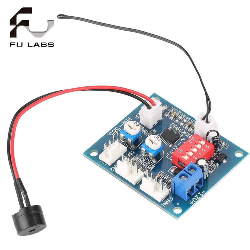 Four-wire PWM fan thermostat computer cooling, fan temperature control module automatic temperature control speed DC 12V