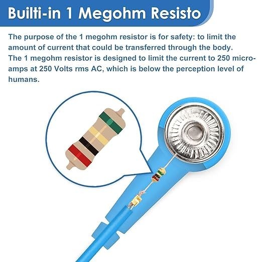 Anti-Static Wrist Strap (Adjustable up to Size XL) - ESD Grounding Wristband