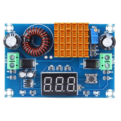 XH-M411 DC 4V-35V to DC 5V-45V Boost Module Digital Voltmeter DC-DC Step Up Module Boost Converter Board 5A Power Adjustable for Voltage