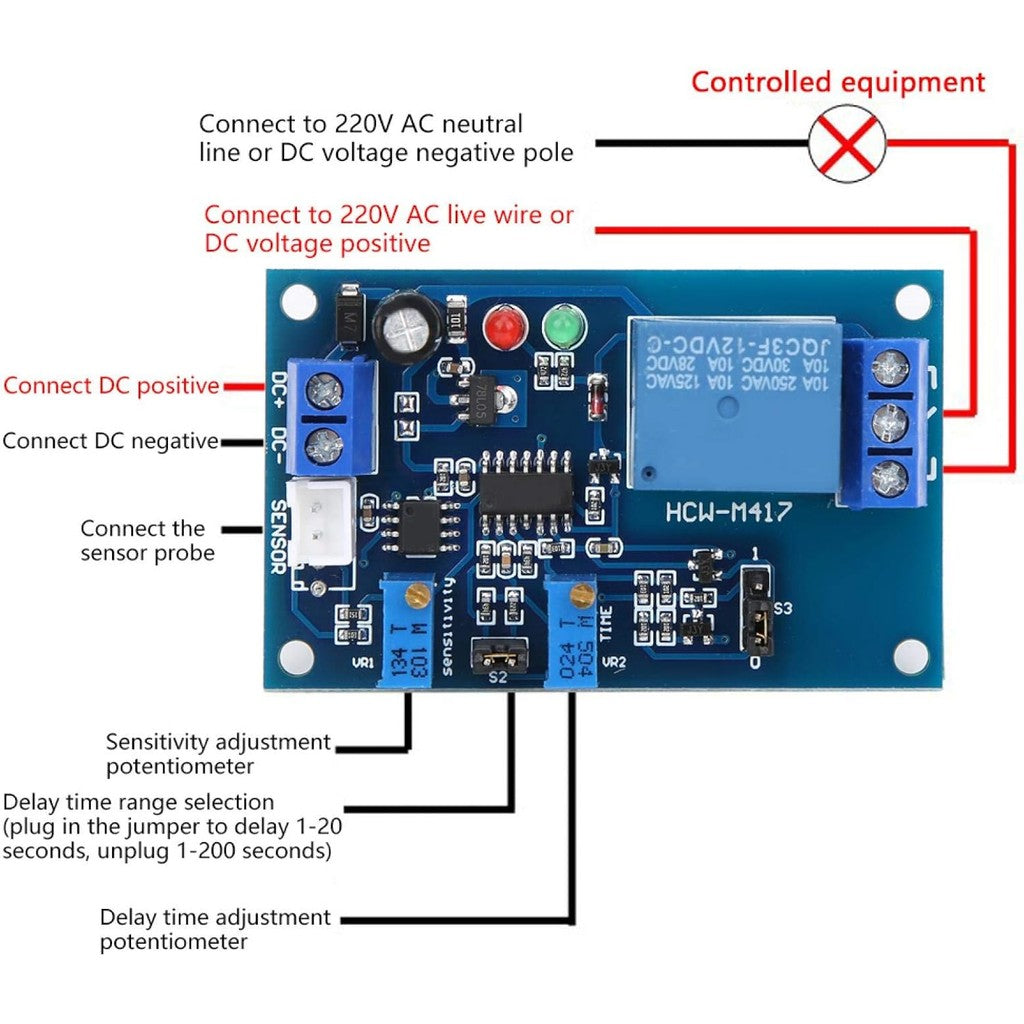 XH-M131 DC 5V 12V 24V Light Control Switch Photoresistor Relay Module Detection Sensor 10A brightness Automatic Control Module