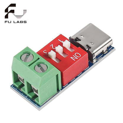PDSink PD Decoy PD Fast Charging Test Board Adjustable Voltages 5V-20V Dial-code Adjustment Charge Connector