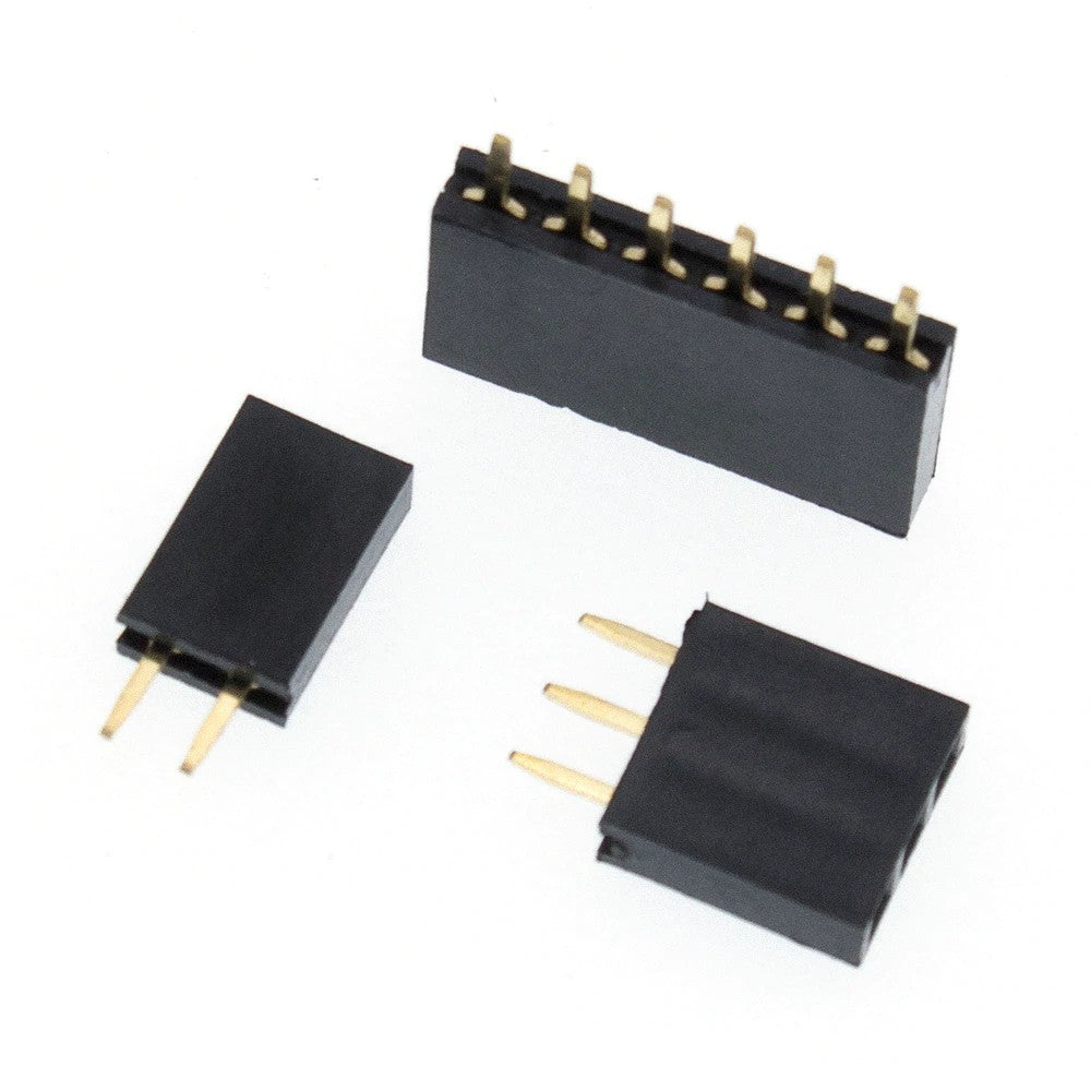 1Pcs Single Row Pin Female Header 2.54Mm 2 3 5 6 8 10 15 16 19 40 Straight Strip Pcb