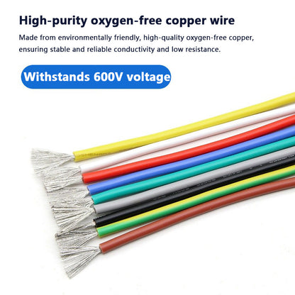 Fulabs Wire 22 Awg Flexible Silicone Cable 0.3mm² High-Temperature Max 200 Degrees Arduino 1 meter