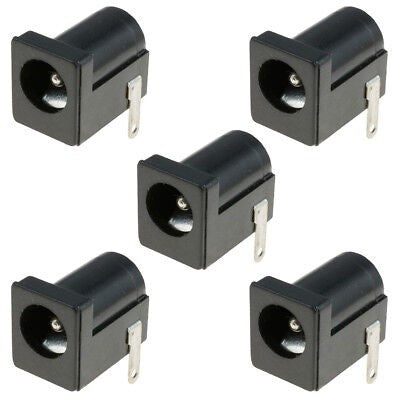 Horizontal 5.5*2.1mm/5.5*2.5mm DC female socket DC005 high temperature resistant socket iron pin/copper pin