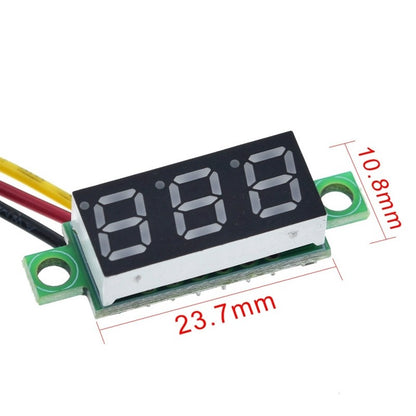 0.28 inch DC 0-100V 3-Wire Mini Gauge voltage meter Voltmeter LED Display Digital Panel Voltmeter Meter Volt Detector Blue Red Green Yellow