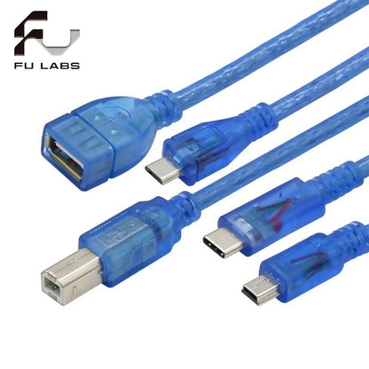 TYPE-C / Mini / Micro / Square USB Cable for Arduino for UNO R3,Mega 2560,Nano,Due R3,Leonardo,Pro micro,Pro Mini Board 30CM