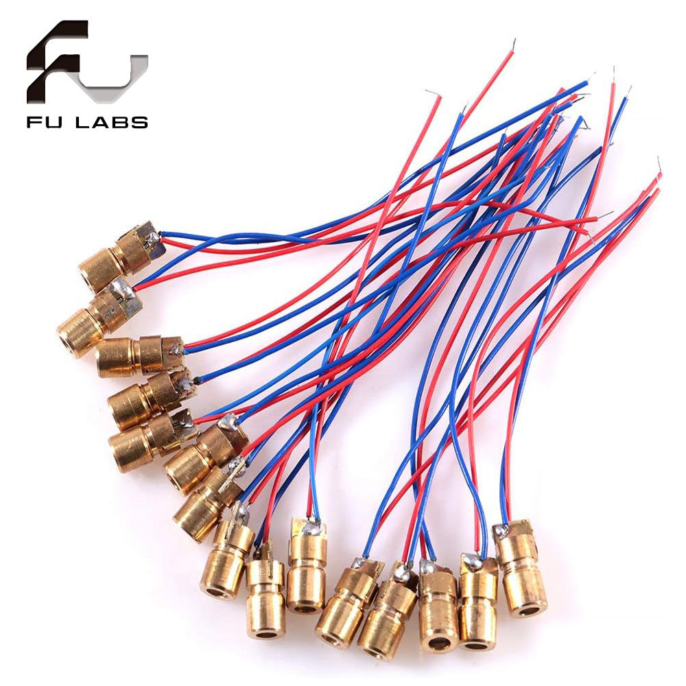 5pcs 3V 5V 650nm 5mW Adjustable Laser Dot Diode Module Red Laser diode