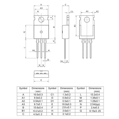 IRFZ44N MOSFET 49A 55V IRFZ44 IRFZ44NPBF N-Channel Rectifier Power Transistor Rectifier 49 Amp 55 Volt TO-220