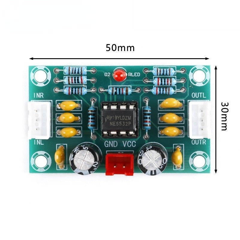 XH-A902 NE5532 Operational Pre-Amplifier Module Digital Audio Front Amplifier Board Preamplifier 5 Times Rate Wide Voltage