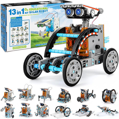 1pcs Solar Robot Kit Science Toy Solar Building Kit Diy Assembly Robotic 13 In 1