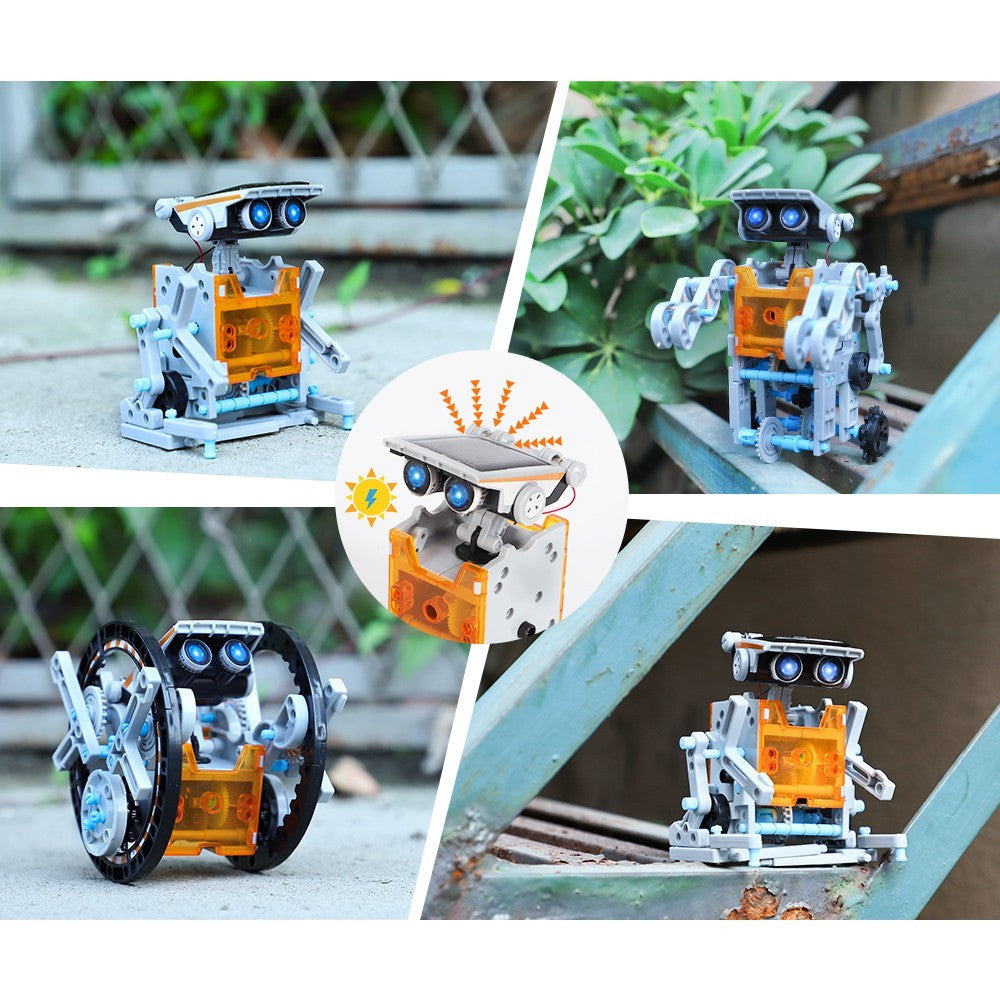 1pcs Solar Robot Kit Science Toy Solar Building Kit Diy Assembly Robotic 13 In 1