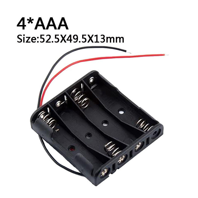 AAA Size 1/2/3/4 Slot Battery Holder Storage Box Case with Wire Lead