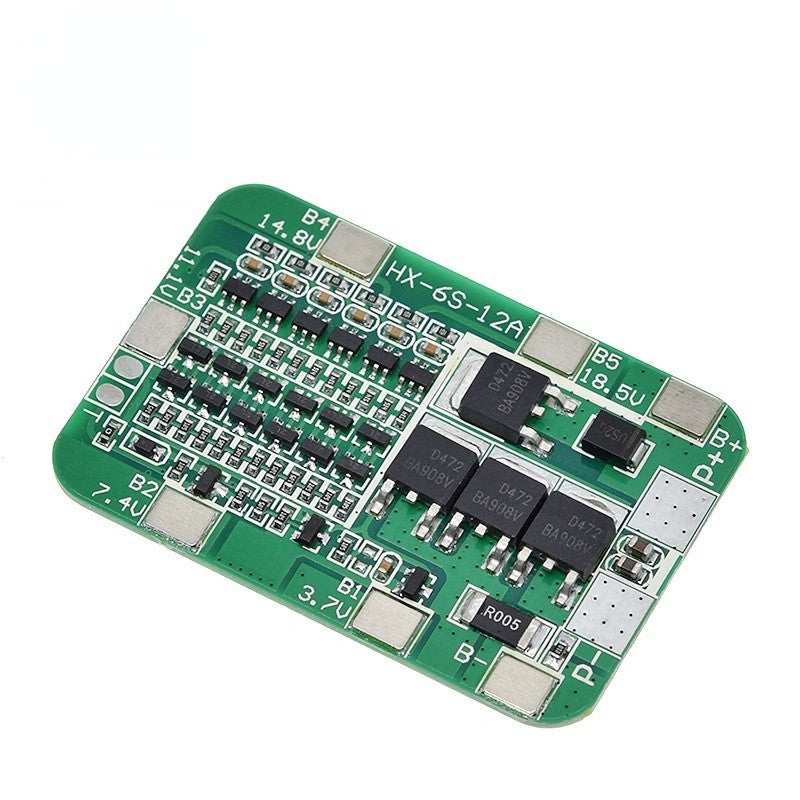 6S 15A 24V PCB BMS Protection Board For 6 Pack 18650 Li-ion Lithium Battery Cell Module
