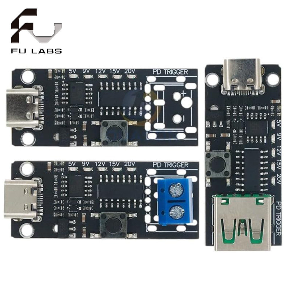 100W 5A USB-C Fast Charge Trigger Board Module PD/QC Decoy Board Fast Charge USB Type-c PD 2.0 3.0 Power Delivery Boost Module