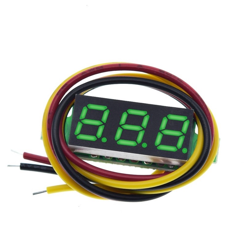 0.28 inch DC 0-100V 3-Wire Mini Gauge voltage meter Voltmeter LED Display Digital Panel Voltmeter Meter Volt Detector Blue Red Green Yellow