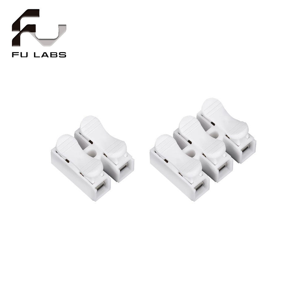 Fulabs 100pcs Self-Locking Cable Connectors 2 Pin Quick Splice Wire And Cable Connectors CH2 250V