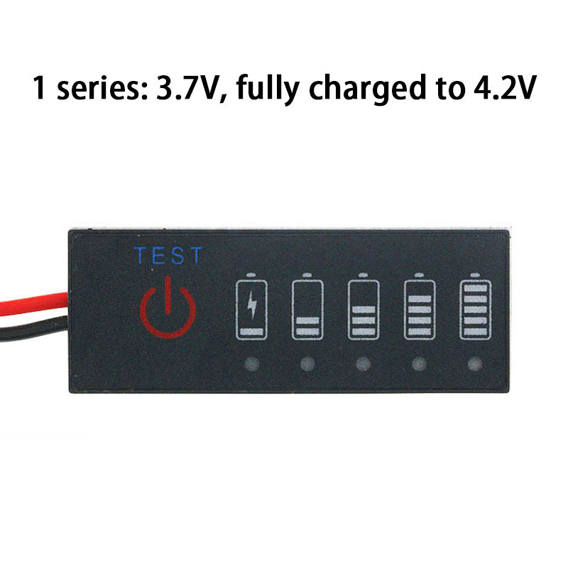 1pcs Battery Level Indicator Iron Ternary Lead-acid Capacity Display Lithium 3.7V 7.4V 11.1V 14.8V Phosphate Tester Meter 1S 2S 3S 4S