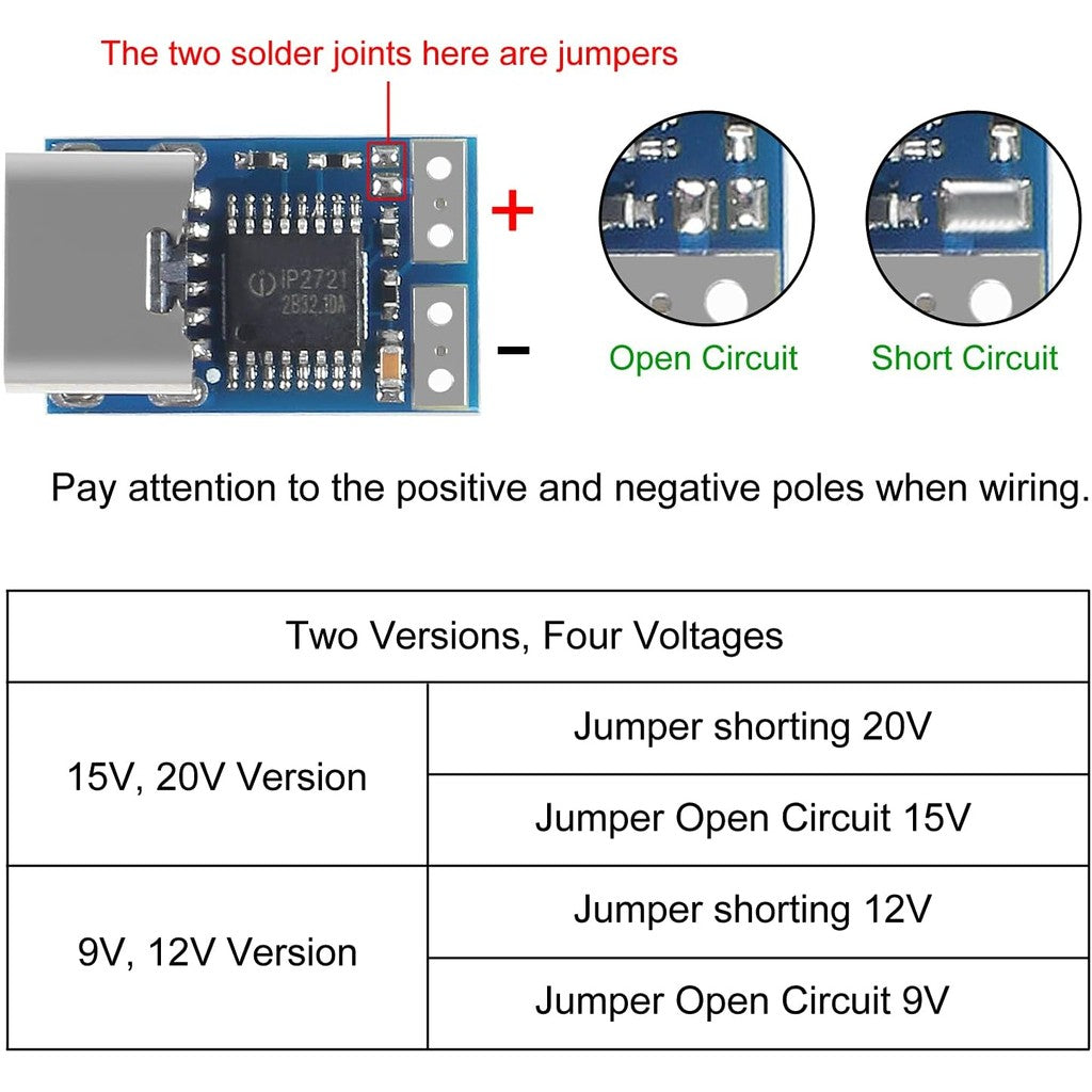 PDC004-PD PD decoy module PD23.0 to DC DC PDC004- trigger extension cable QC4 charger 9V 12V 15V 20V