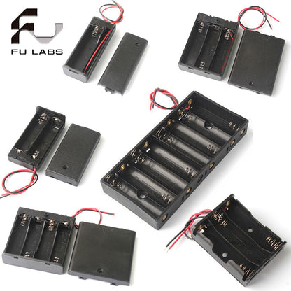 AA Size 1/2/3/4/6/8 Slot Battery Holder Storage Box Case with Wire Lead