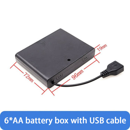 1pcs AA Slot Battery Holder Storage Box Case with USB Female Port Size 2/3/4/6/8
