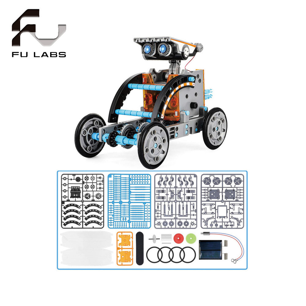 1pcs Solar Robot Kit Science Toy Solar Building Kit Diy Assembly Robotic 13 In 1