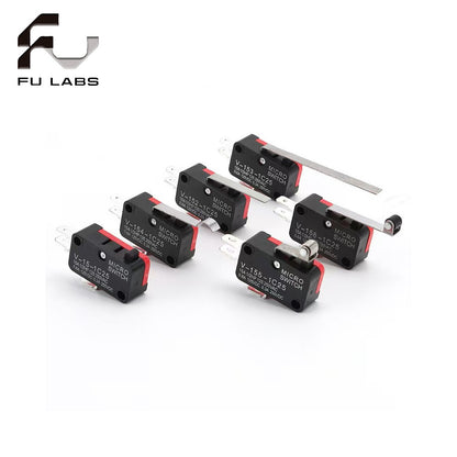 2pcs Fulabs Micro Limit Switch Snap Long Straight Hinge Lever Arm SPDT Switch 15A Spare Parts Only