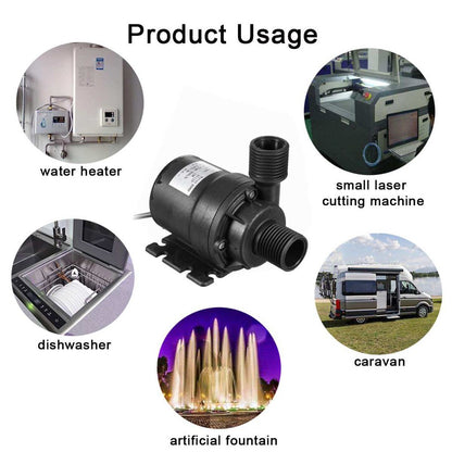 DC 12V Lift 800L/H Brushless Motor Submersible Water Pump Tool Ultra Quiet