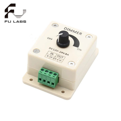 LED Dimmer Switch 12-24V 8A Adjustable Brightness Lamp Strip Driver Power Supply Controller
