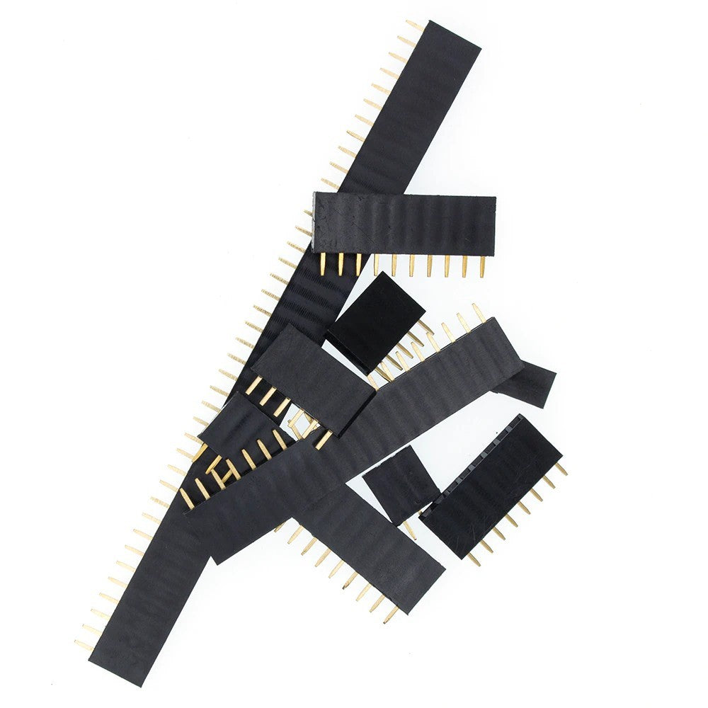 1Pcs Single Row Pin Female Header 2.54Mm 2 3 5 6 8 10 15 16 19 40 Straight Strip Pcb