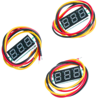 0.28 inch DC 0-100V 3-Wire Mini Gauge voltage meter Voltmeter LED Display Digital Panel Voltmeter Meter Volt Detector Blue Red Green Yellow