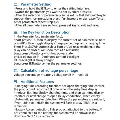 DC 6-60v 30A Storage battery Charging Control Module Protection Board Charger Time Switch LCD Display XY-L30A