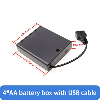 1pcs AA Slot Battery Holder Storage Box Case with USB Female Port Size 2/3/4/6/8