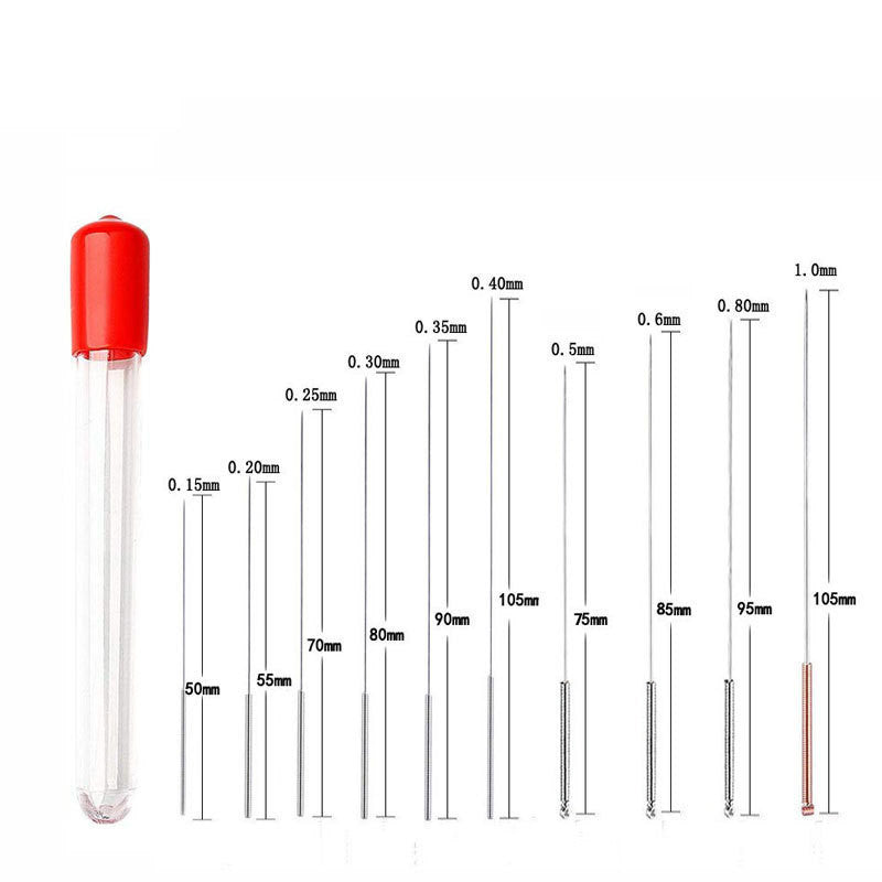 Fulabs 5Pcs Stainless Steel Cleaning Needle 0.15mm 0.25mm 0.3mm 0.35mm 0.4mm Part Drill For V6 Nozzle 3D Printers Parts